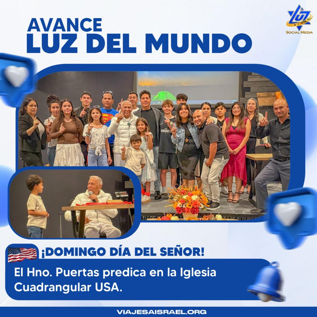 El Hno. Puertas predica en la Iglesia Cuadrangular USA